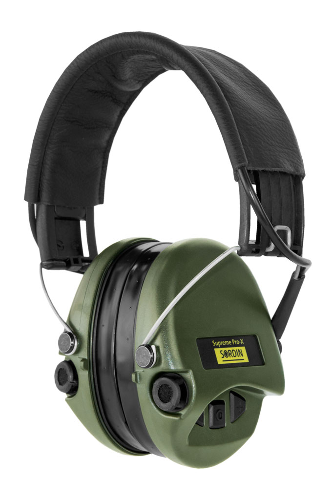 Słuchawki SORDIN Supreme PRO-X Gel Leather HEAR2 zielone - aktywne ochronniki słuchu
