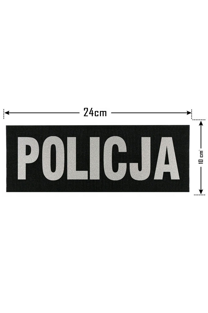 Duży rzep odblaskowy "POLICJA" na kamizelkę