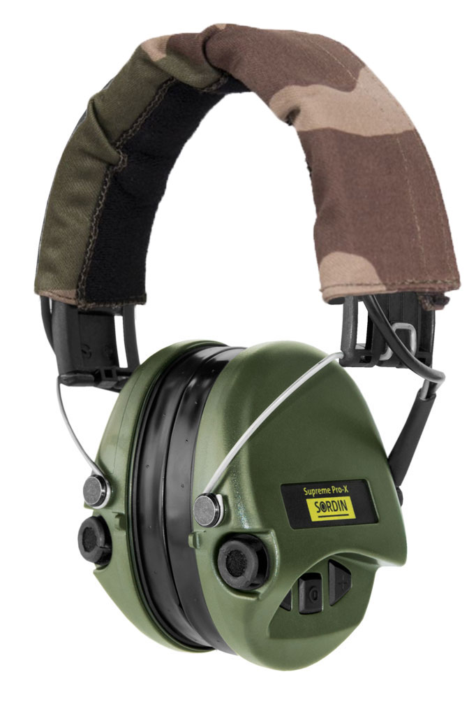 Słuchawki SORDIN Supreme PRO-X Gel  HEAR2 Camo/green - aktywne ochronniki słuchu