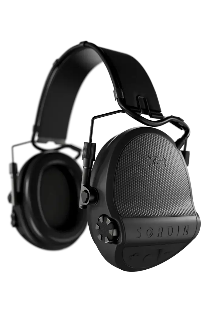 Słuchawki SORDIN X2 Gel Leather HEAR2 - aktywne ochronniki słuchu czarne