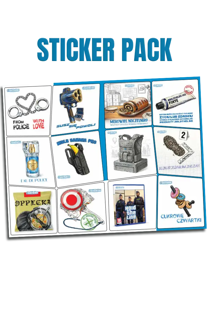 Sticker PACK #holdtheline - komplet 12 naklejek