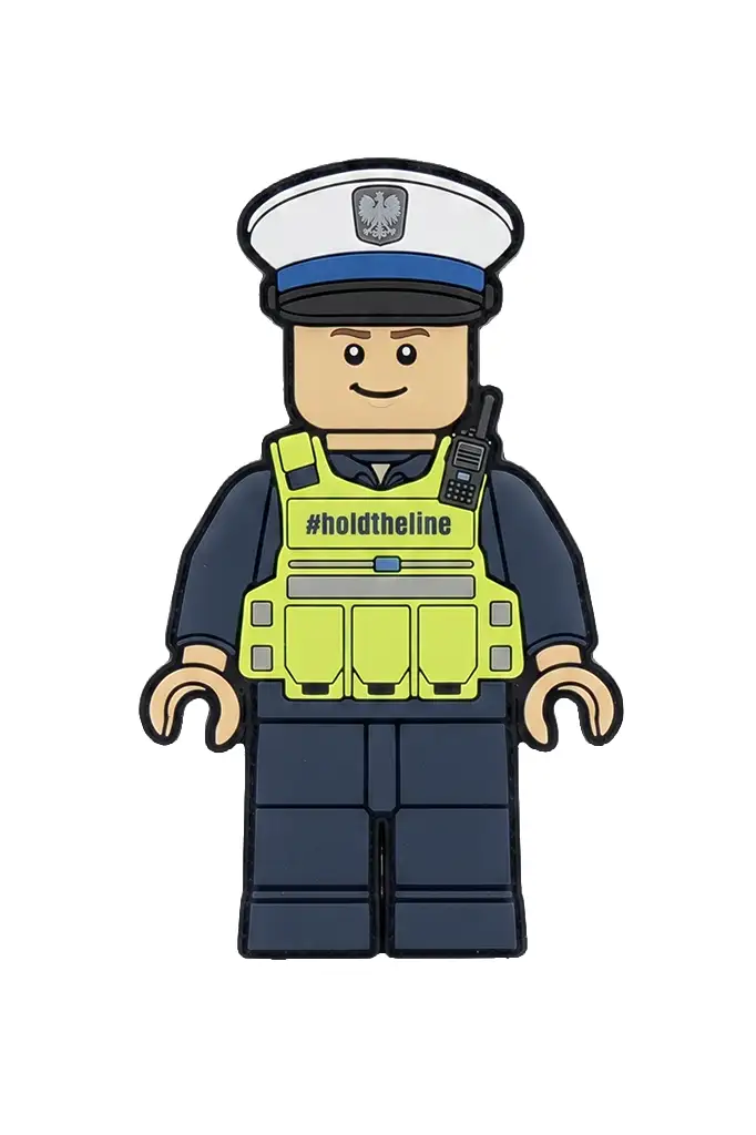 Policjant WRD - gumowa naszywka z rzepem (limitowana)